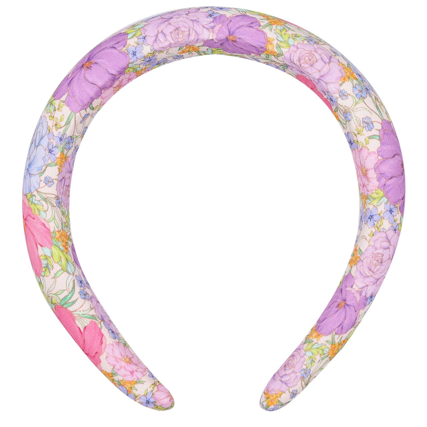 Girls Pink & Purple Floral Headband, 1, hi-res image number null