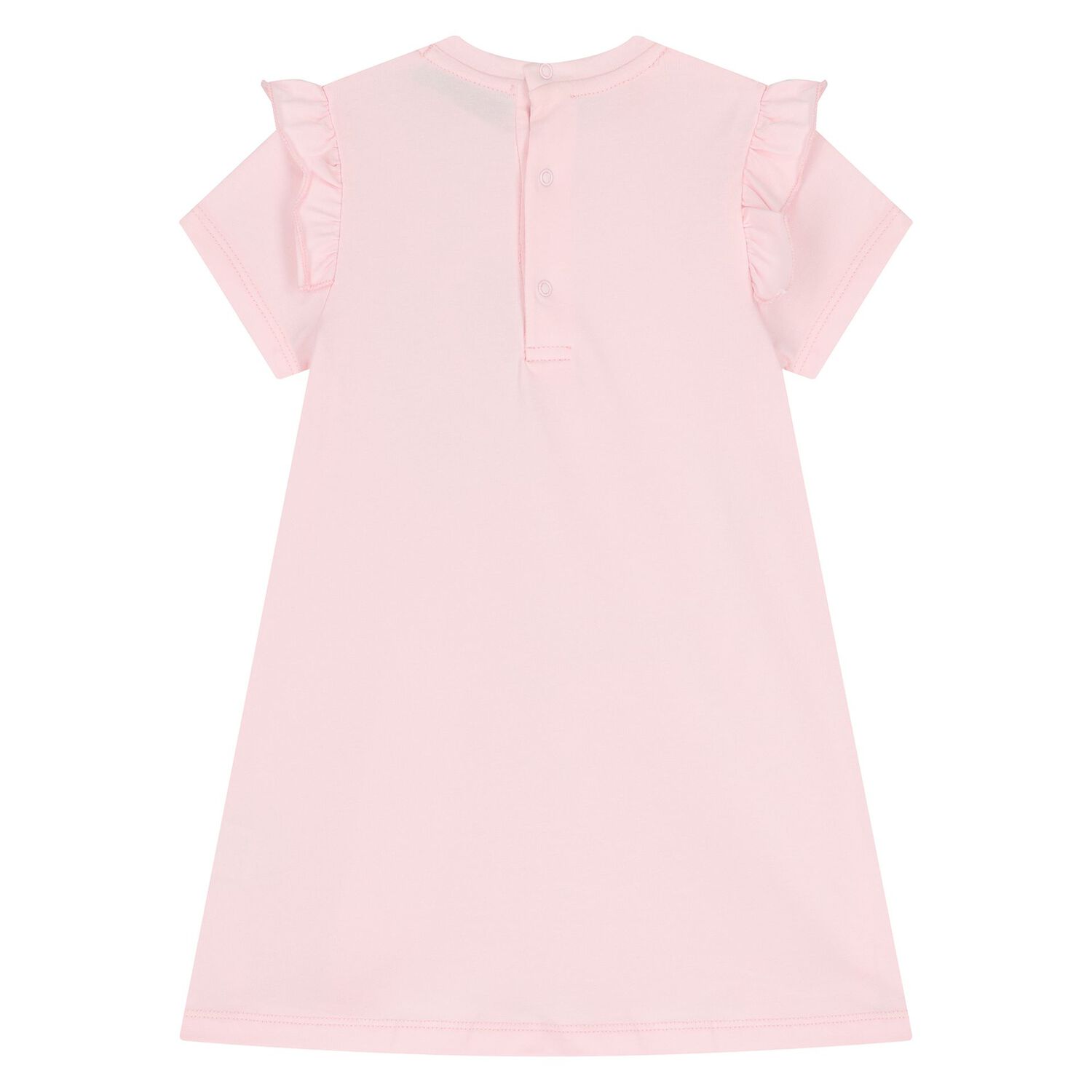 Younger Girls Pink Bag Logo Dress, 3, hi-res