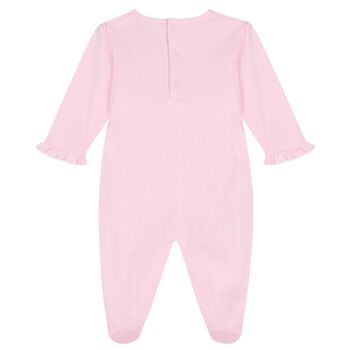 Baby Girls White Miniature Roses Babygrow