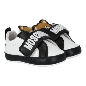 Black & White Teddy Bear Baby Pre Walker Shoes
