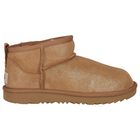 Girls Beige Classic Ultra Mini Suede Boots , 1, hi-res