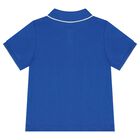 Younger Boys Blue Logo Polo Shirt, 4, hi-res