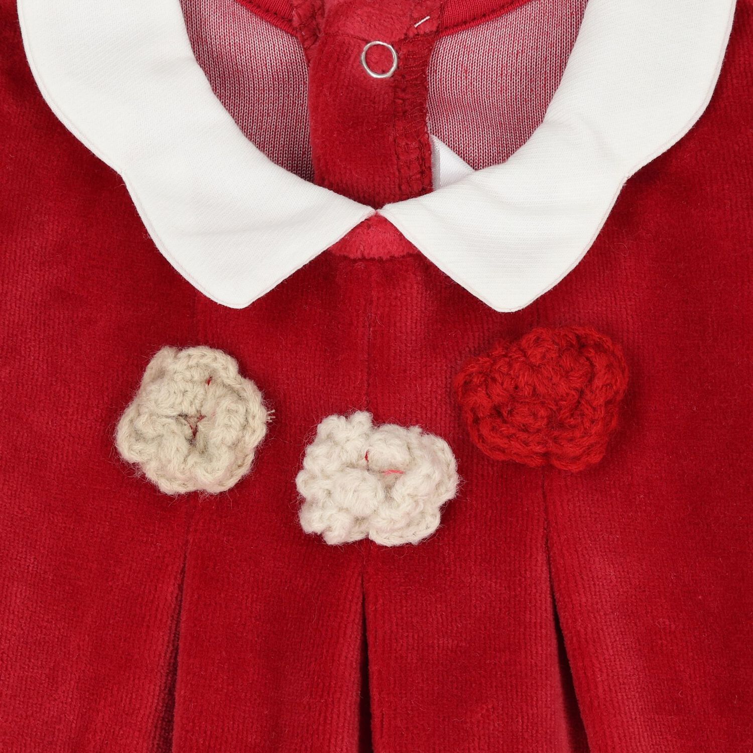 Baby Girls White & Red Babygrows ( 2-Pack ), 3, hi-res