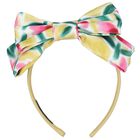 Girls Yellow Floral Bow Headband, 1, hi-res