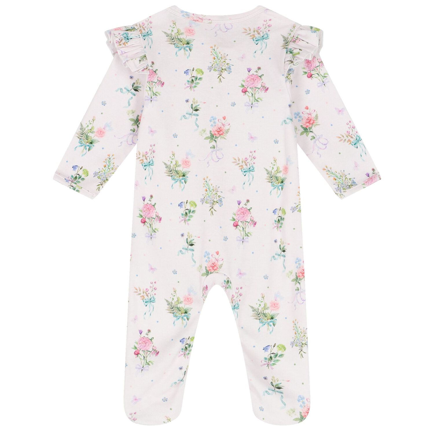 Baby Girls Pink Floral Babygrow, 1, hi-res image number null