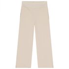Girls Beige Heart Trousers, 1, hi-res