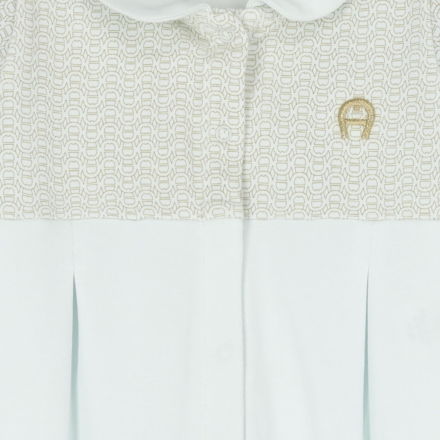 Baby Boys Blue & Gold Logo Babygrow, 2, hi-res