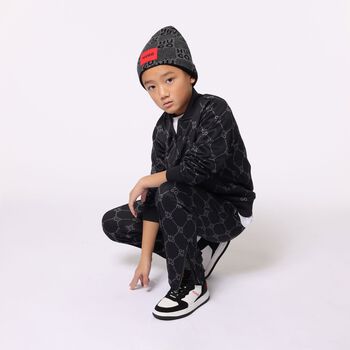 Boys Black Logo Joggers, 1 Boys Black Logo Joggers