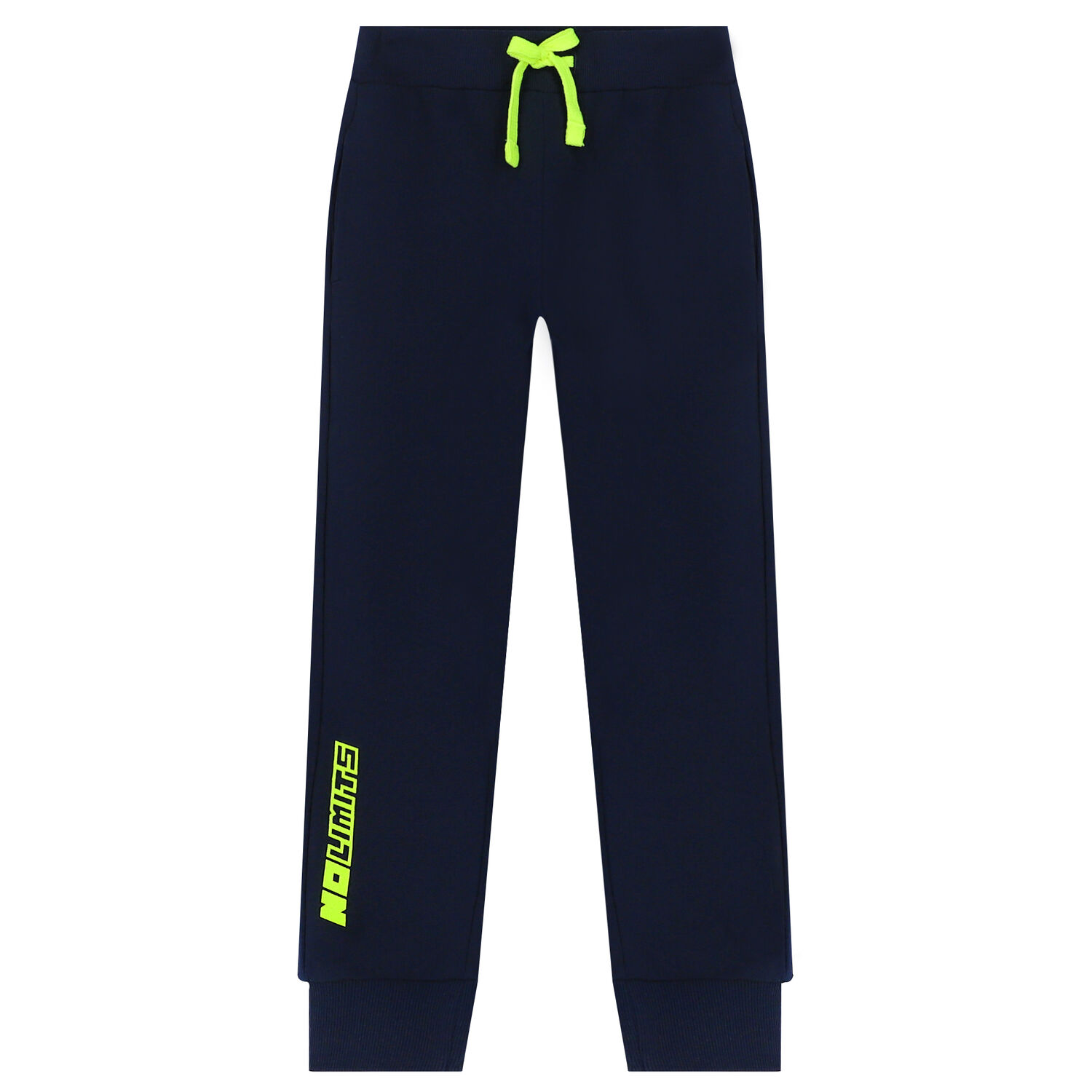 Boys Navy & Neon Green Tracksuit, 1, hi-res