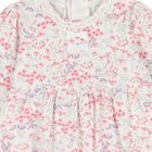 Baby Girls White & Pink Floral Babygrow Set, 1, hi-res