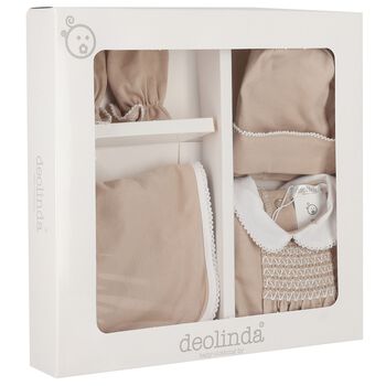 Beige & White Babygrow Gift Set