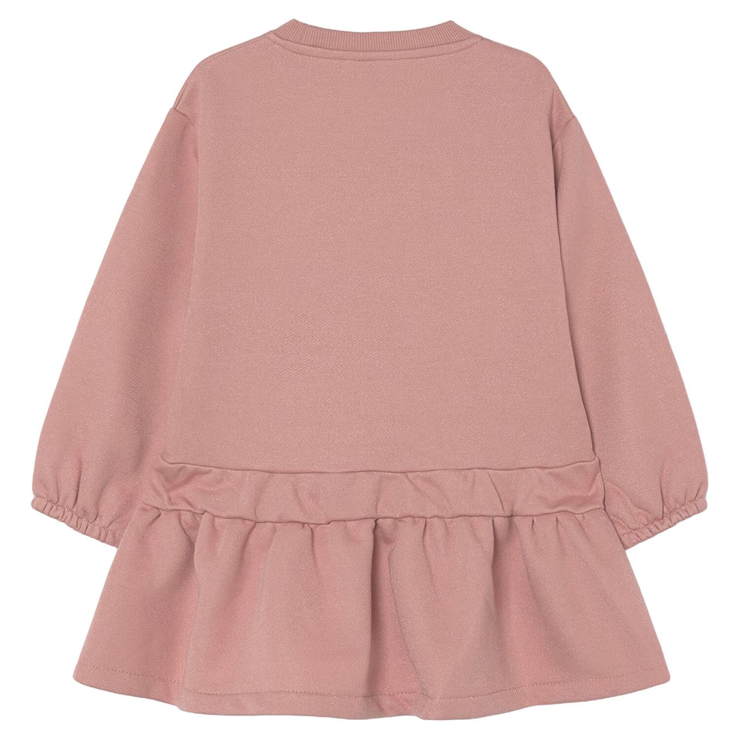 Girls Pink Heart Dress, 2, hi-res