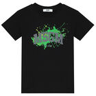 Boys Black Logo T-Shirt, 1, hi-res