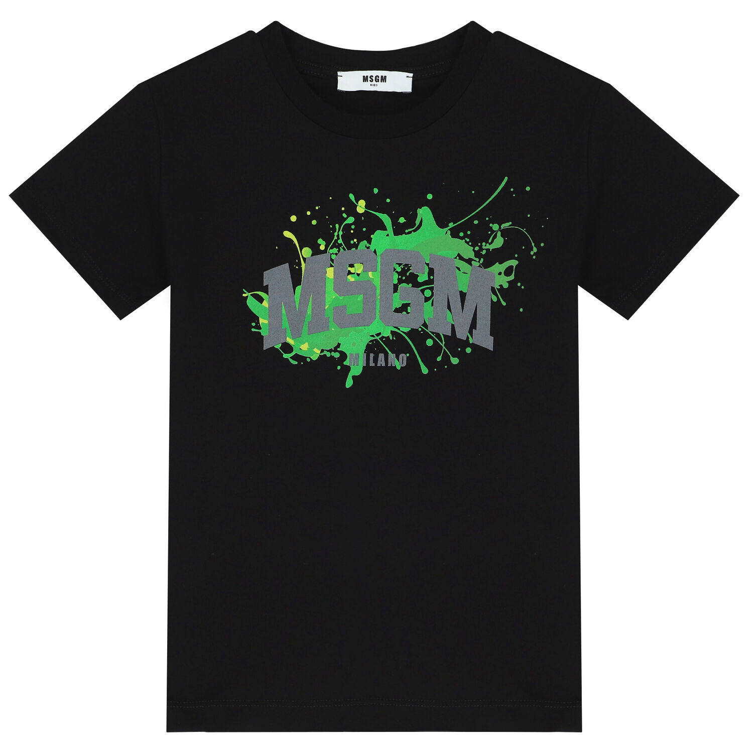 Boys Black Logo T-Shirt, 1, hi-res
