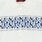 Younger Boys White & Blue Logo Shirt, 2, hi-res