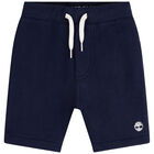 Younger Boys Navy Logo Shorts, 1, hi-res