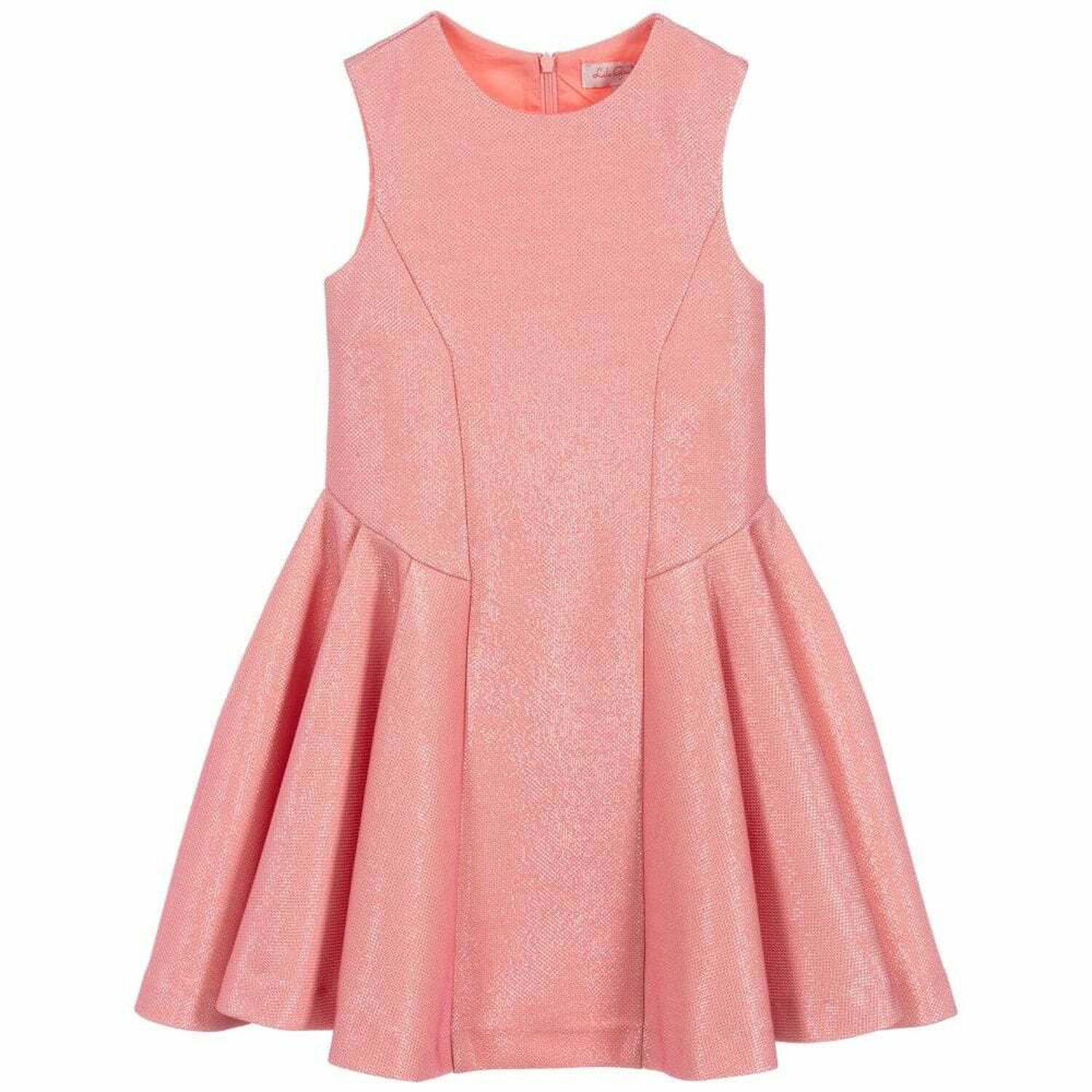 Girls Metallic Pink Dress, 1, hi-res image number null
