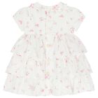 Baby Girls White & Pink Floral Dress, 1, hi-res