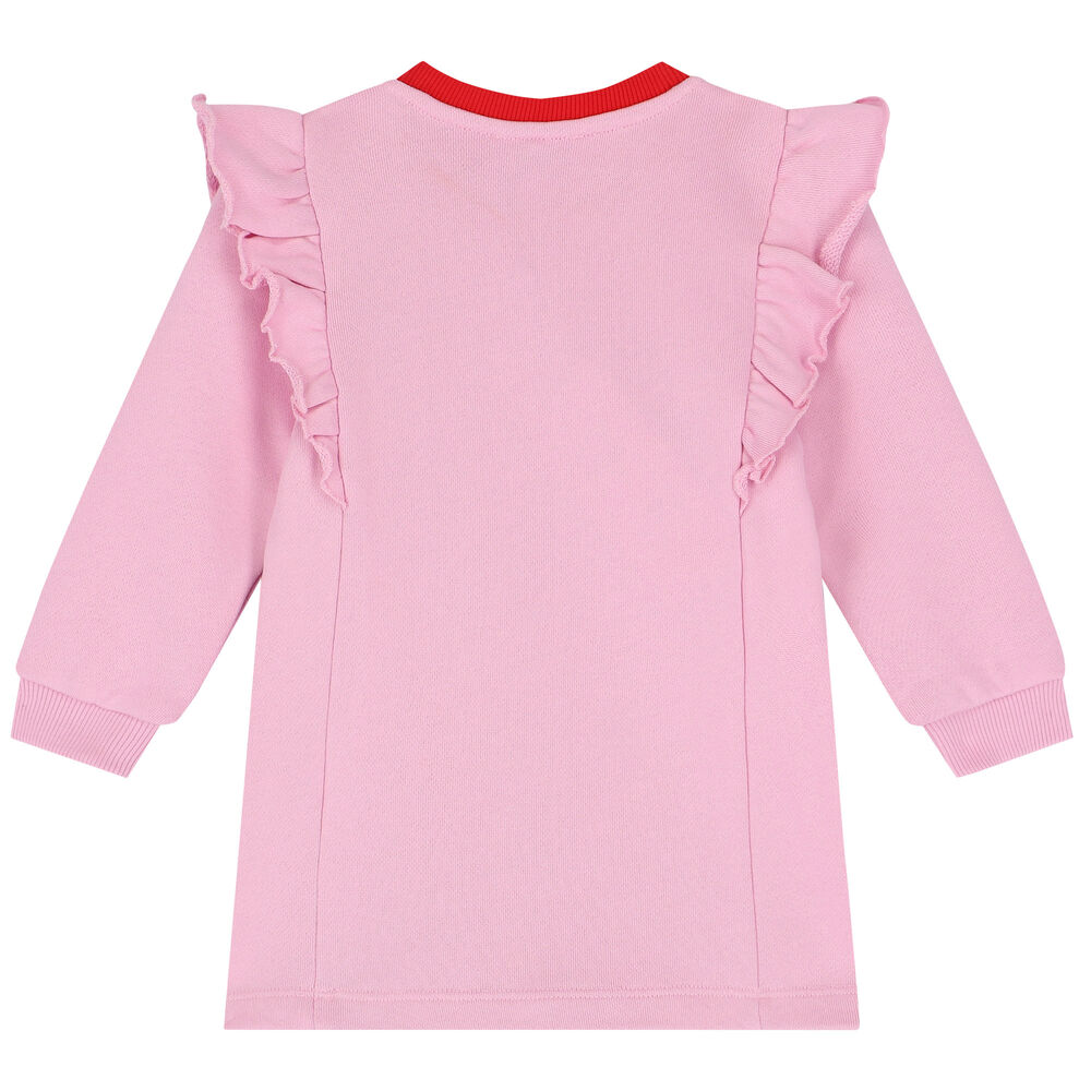 Kenzo Pink & Red Logo Dress