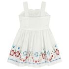 Girls White Shell Dress, 1, hi-res