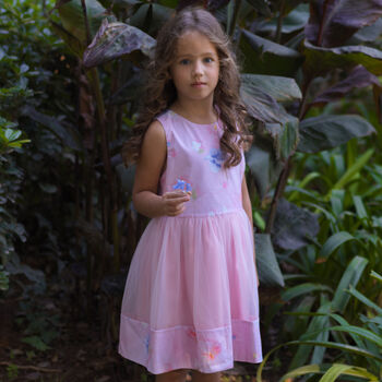 Girls Pink Floral Dress