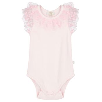 Baby Girls Pink Lace Bodysuit