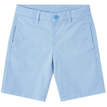 Boys Blue Cotton Twill Shorts