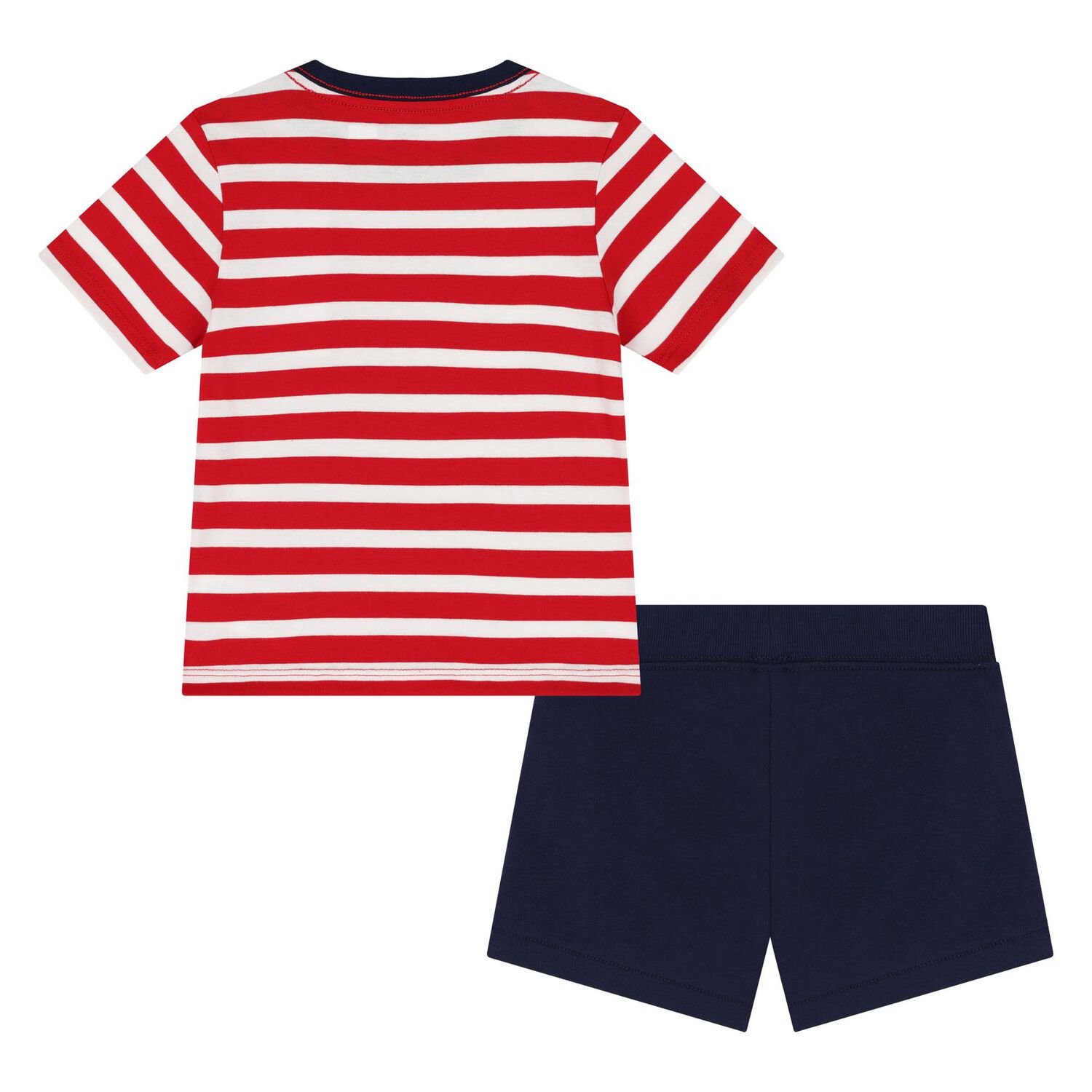 Baby Boys Red & Navy Blue Shorts Set, 1, hi-res image number null