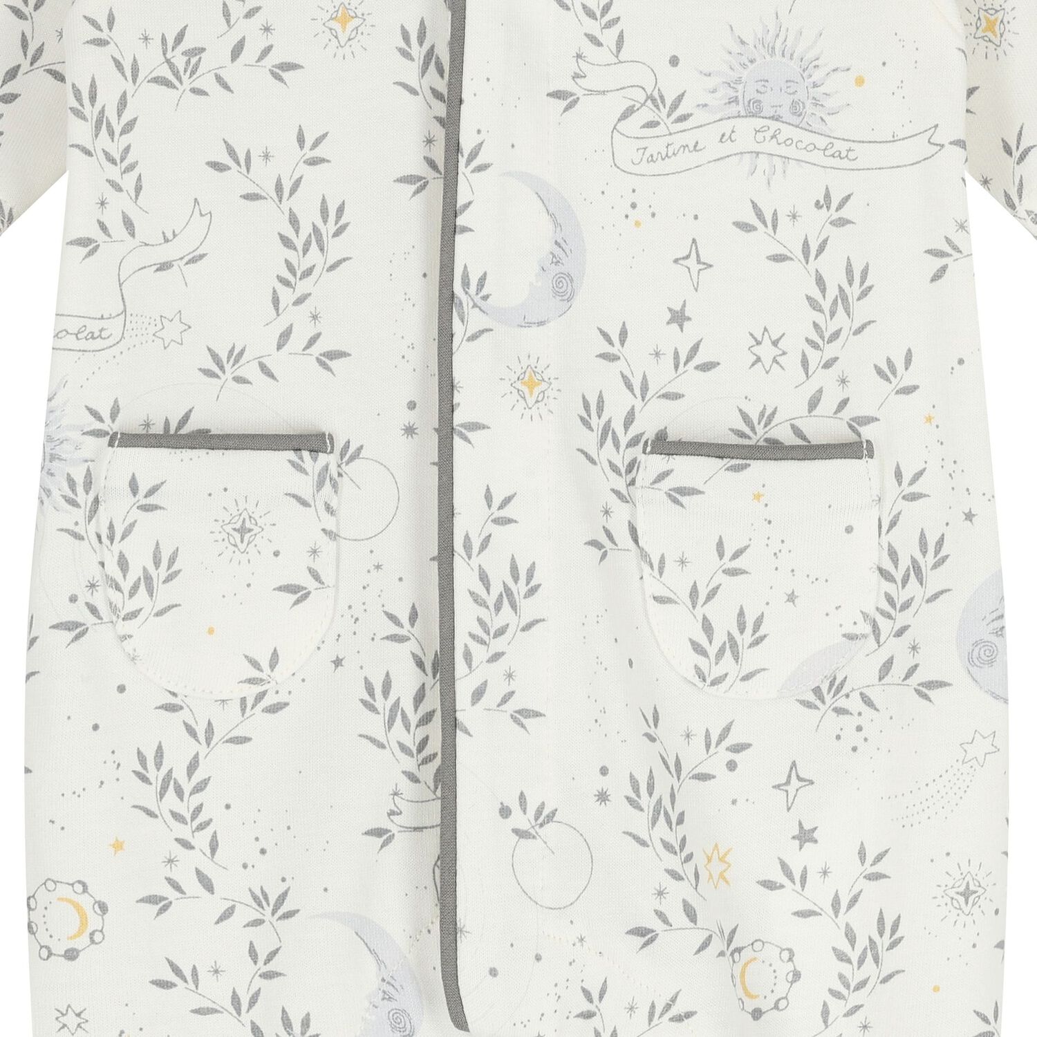 Ivory & Grey R&ecirc;ve &eacute;toil&eacute; Babygrow, 1, hi-res