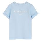 Younger Boys Blue Logo T-Shirt, 1, hi-res