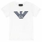 Boys White Logo T-Shirt, 2, hi-res