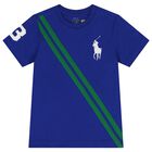 Boys Blue Logo T-Shirt, 1, hi-res