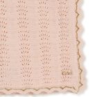 Baby Girls Pink Pointelle Knit Blanket, 1, hi-res