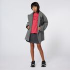 Girls Black & White Logo Trainers, 1, hi-res