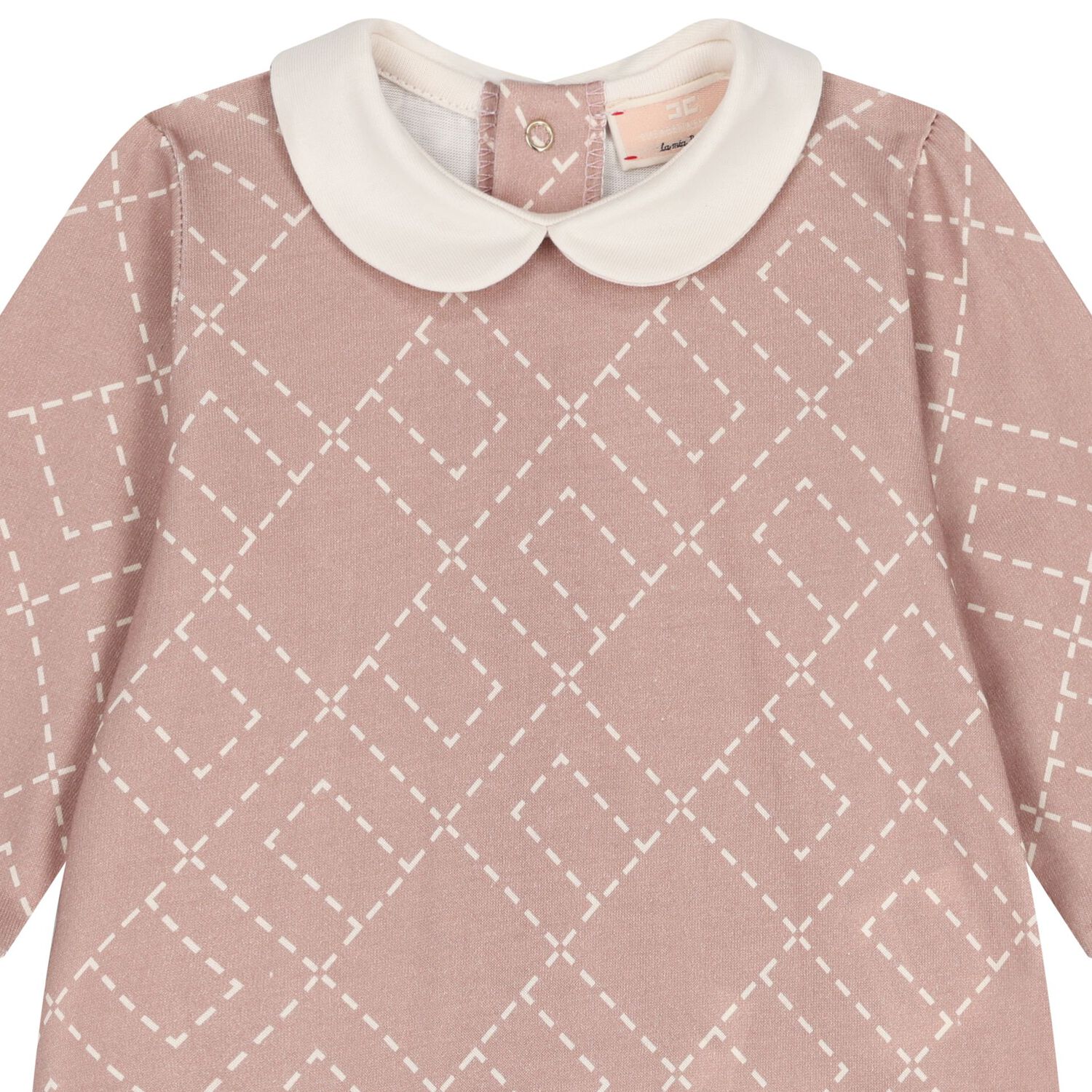 Baby Girls Pink Logo Babygrow, 1, hi-res