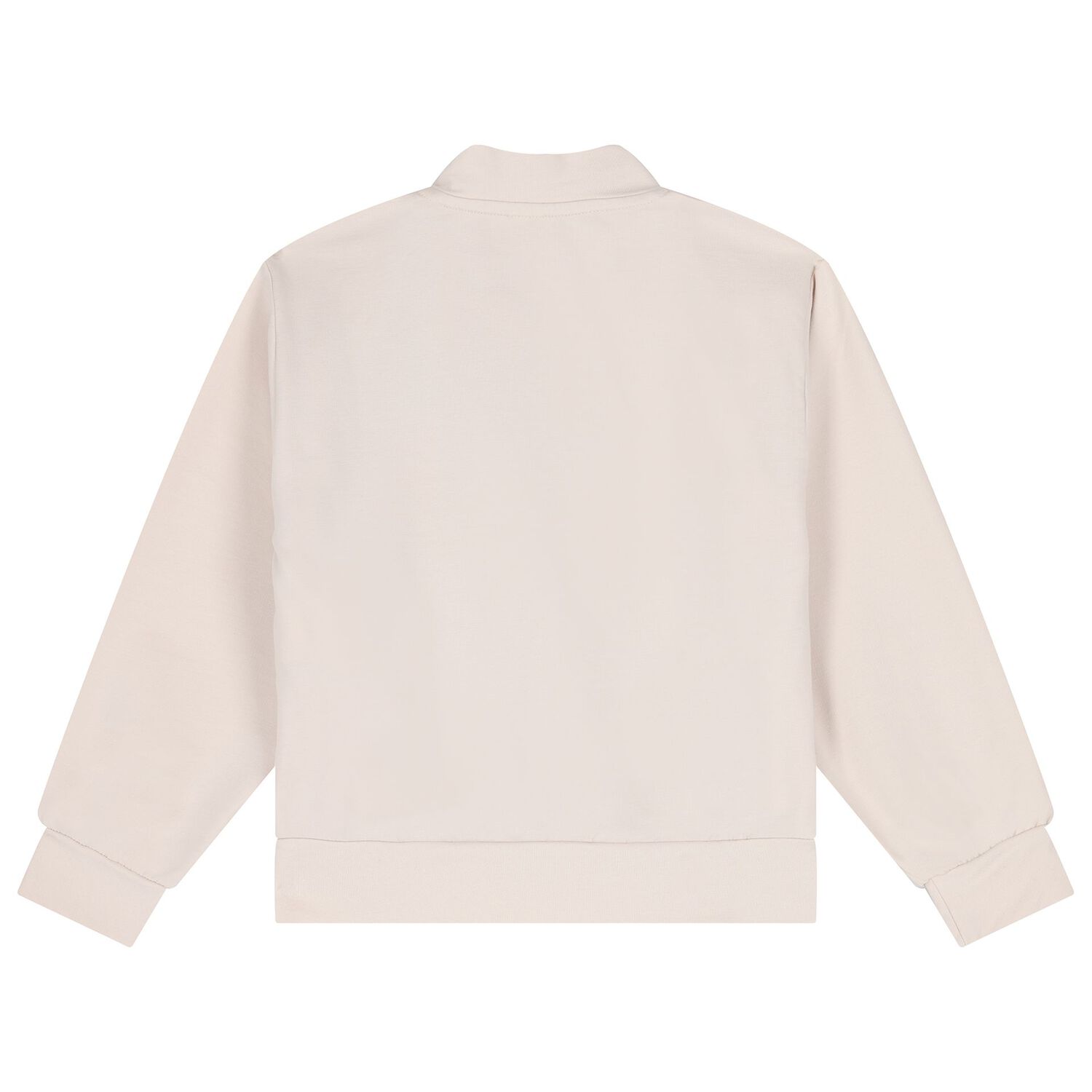 Girls Beige Teddy Bear Zip Up Top, 1, hi-res