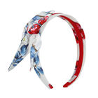 طوق شعر بنات بطبعة باللون الأبيض, 1, hi-res