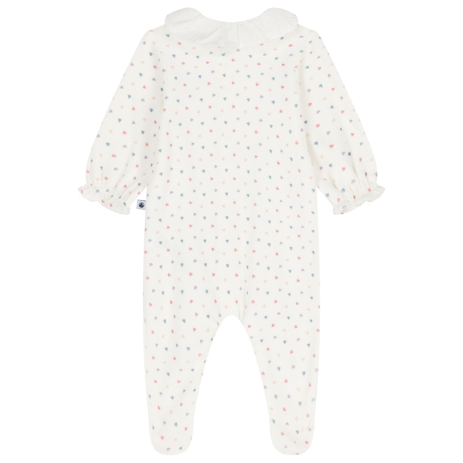 Baby Girls Ivory Hearts Babygrow, 1, hi-res