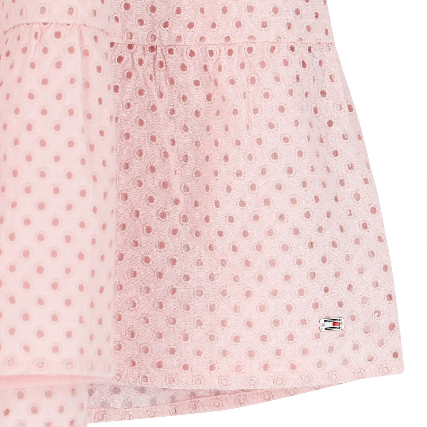Girls Pink Broderie Anglaise Dress, 1, hi-res image number null