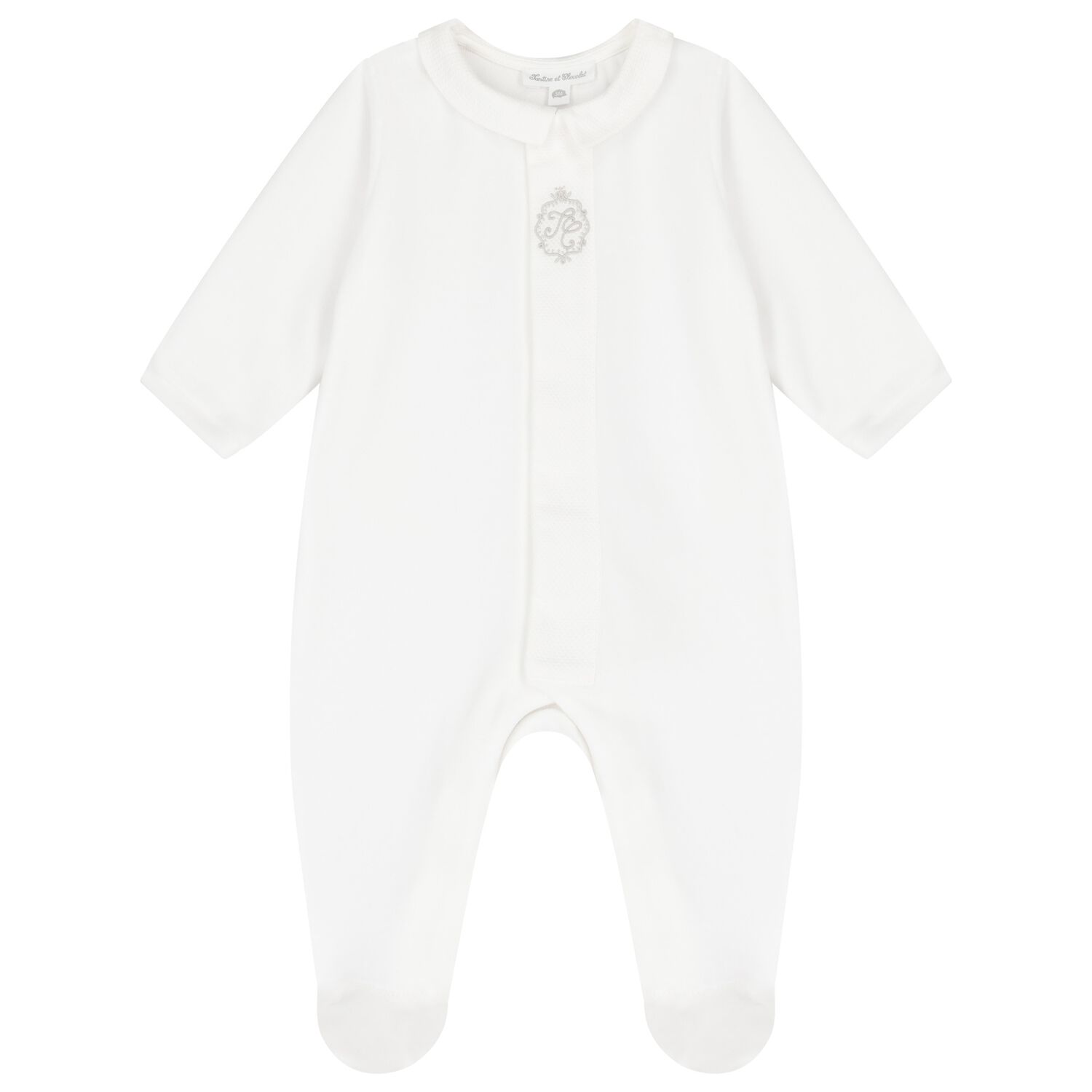 Ivory Logo Babygrow, 1, hi-res
