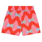 Younger Girls Red & Pink Diamond & Dot Shorts, 1, hi-res