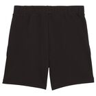 Boys Black Logo Shorts, 1, hi-res