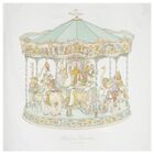 Ivory & Green Carousel Carr&eacute; Swaddle & Bib Gift Set, 1, hi-res