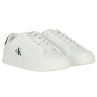 White & Black Logo Trainers, 2, hi-res