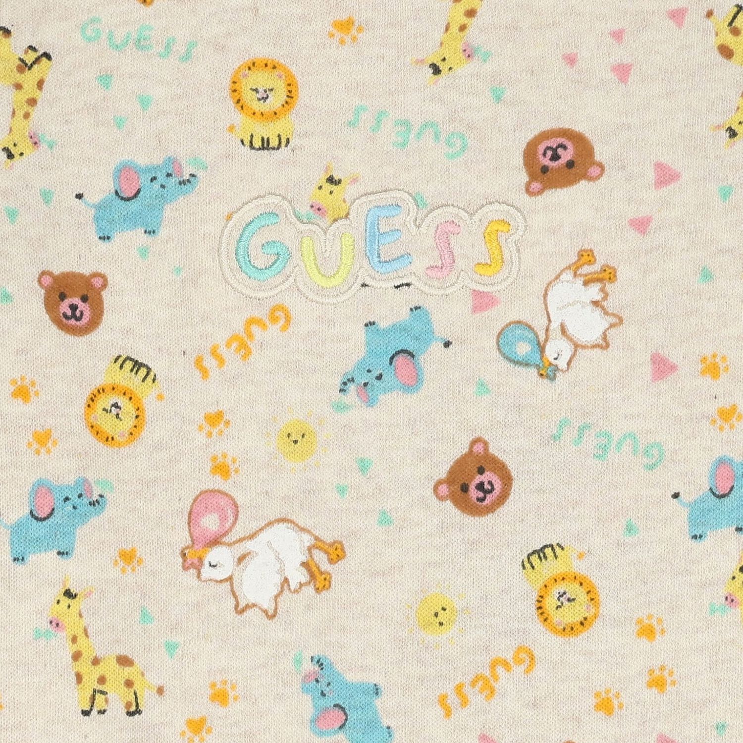 Baby Girls Beige Logo Babygrow, 1, hi-res