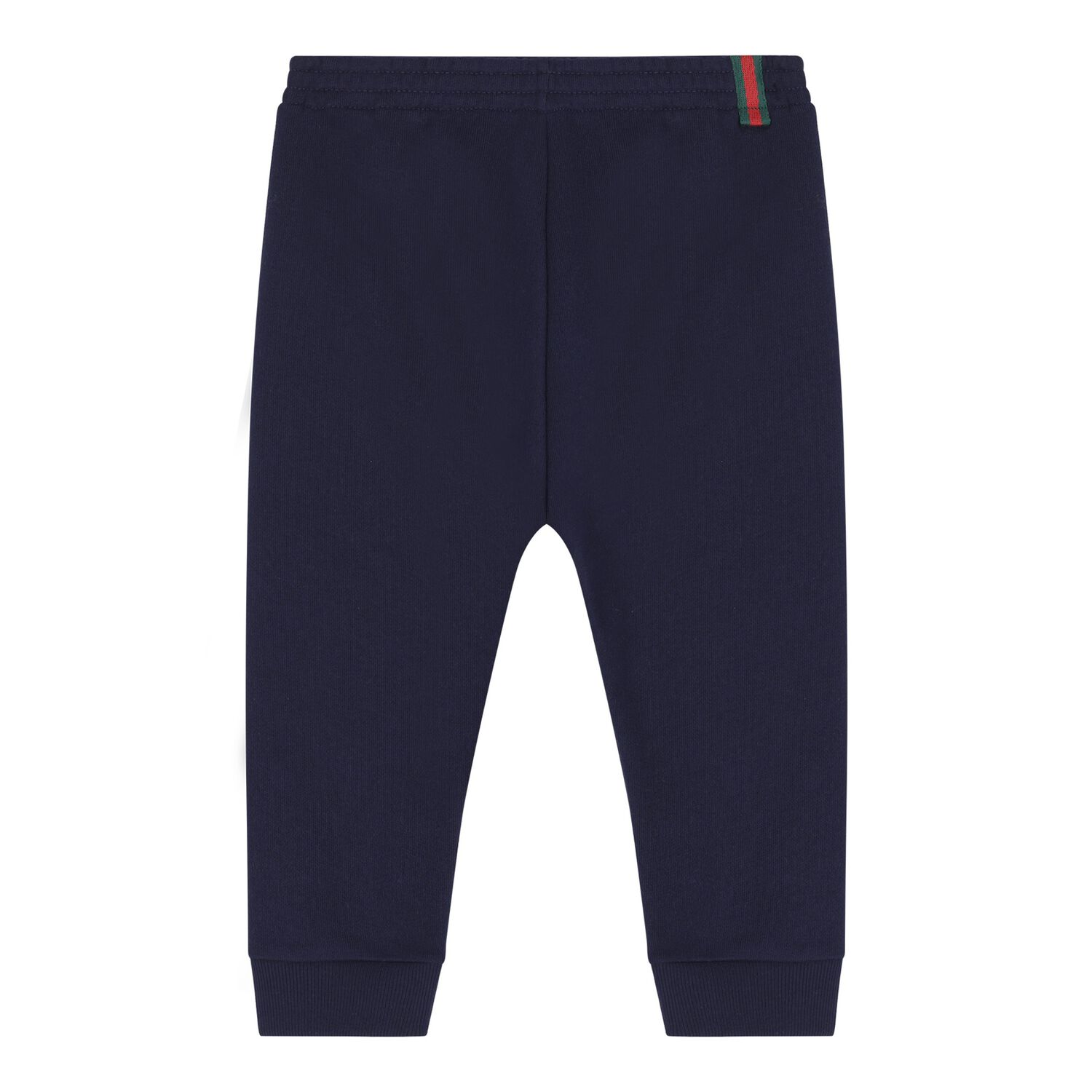 Baby Navy Blue Web Striped Joggers, 3, hi-res