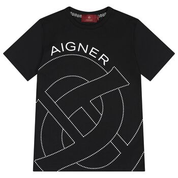 Boys Black Logo T-Shirt