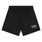 Younger Boys White & Black Logo Shorts Set, 1, hi-res