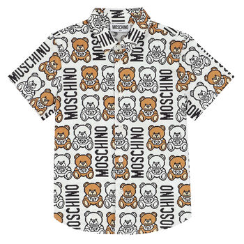 Boys White Logo Shirt