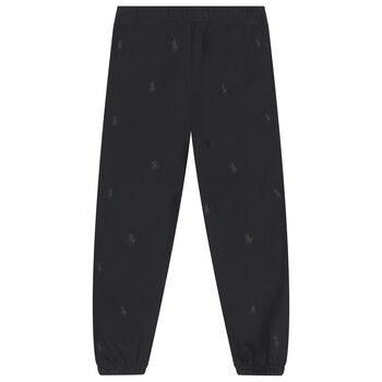 Boys Black Logo Joggers